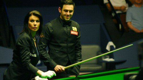 Ronnie O'Sullivan y Michaela Tabb