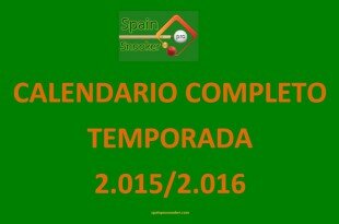 Calendario Temporada 2.015/2.016