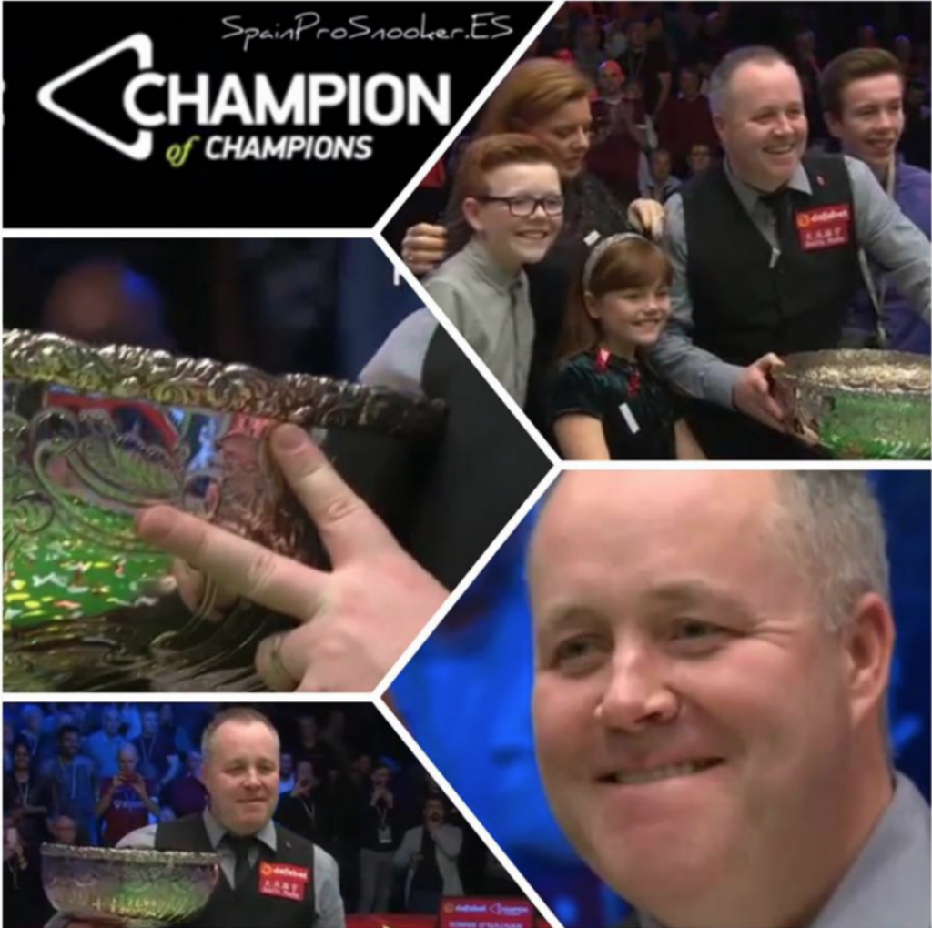 John Higgins Campeón Champion of Champions 2016 